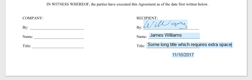 Signature Dialog