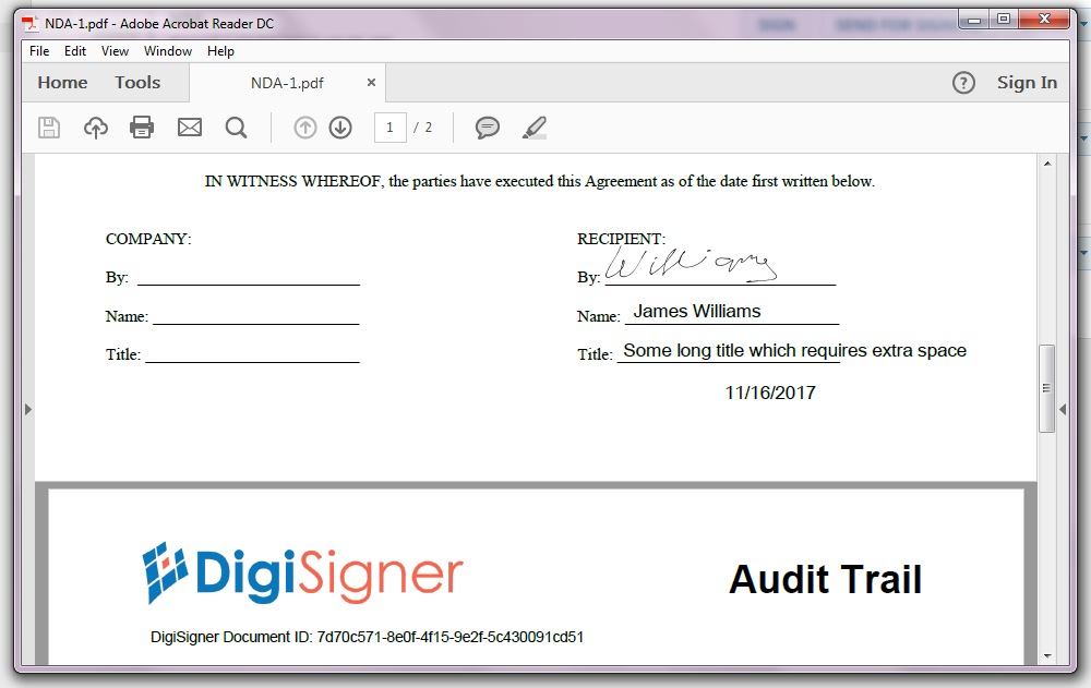 Completed Document