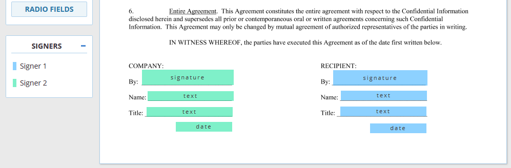 Fields for Multiple Signers