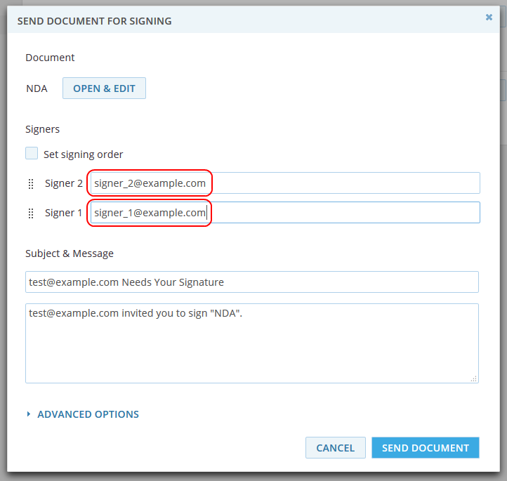 Invitation Dialog