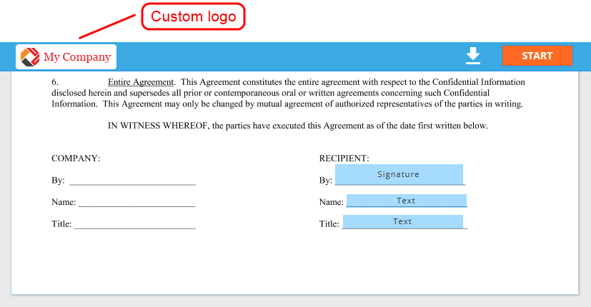 Document with Custom Logo