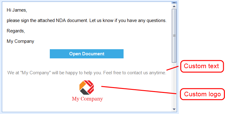 Email with Custom Logo