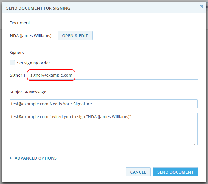 Invitation Dialog