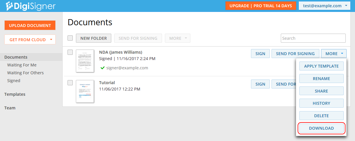 Download Button
