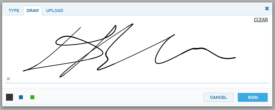 Draw e-signature