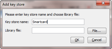 Add Smartcard Key Store Add Smartcard Key Store