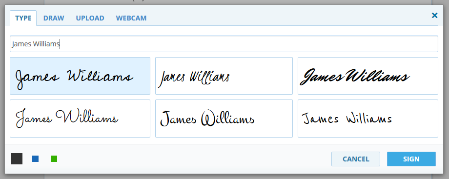 How to type your signature via DigiSigner