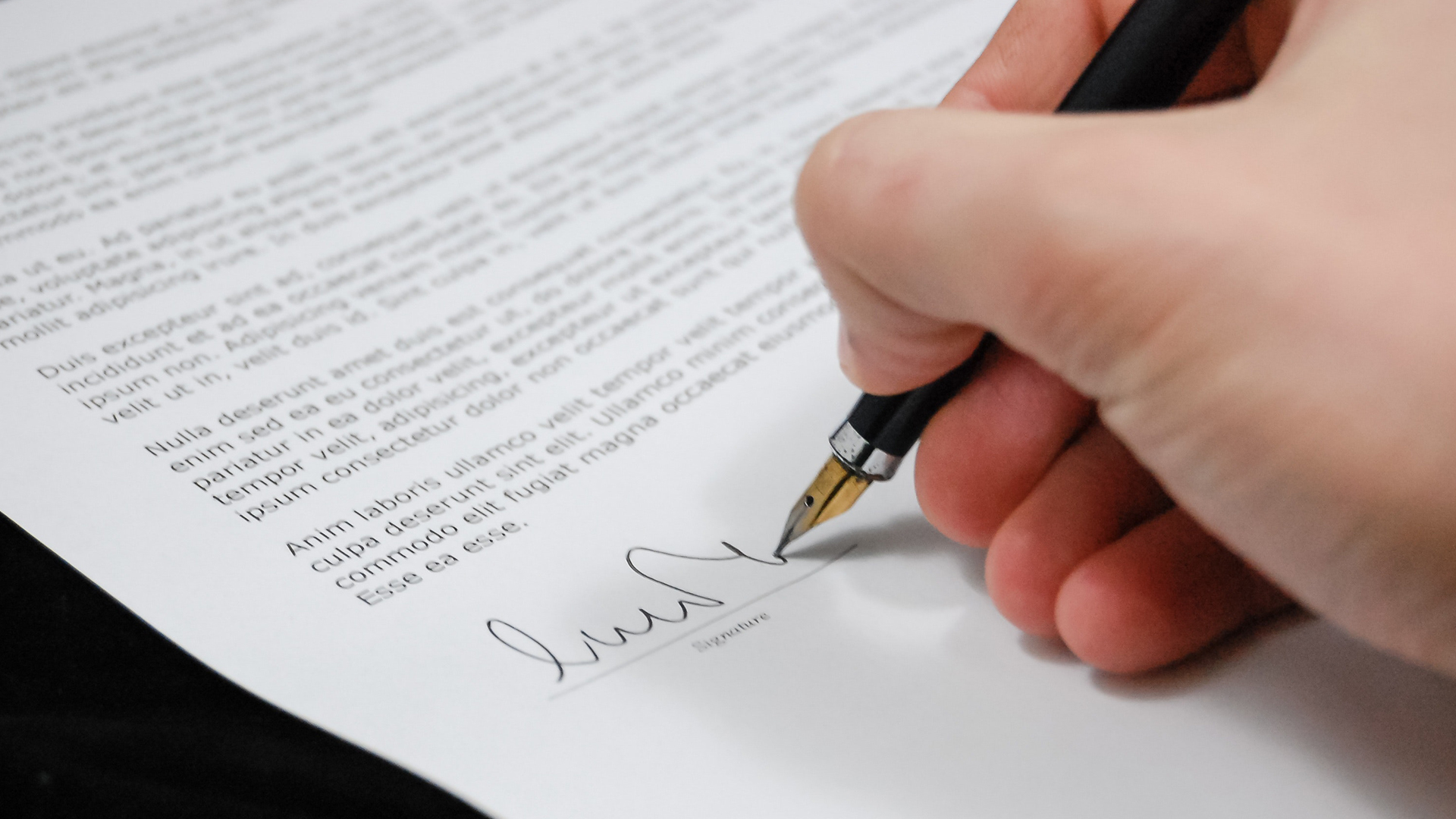 Electronic signature document for HR