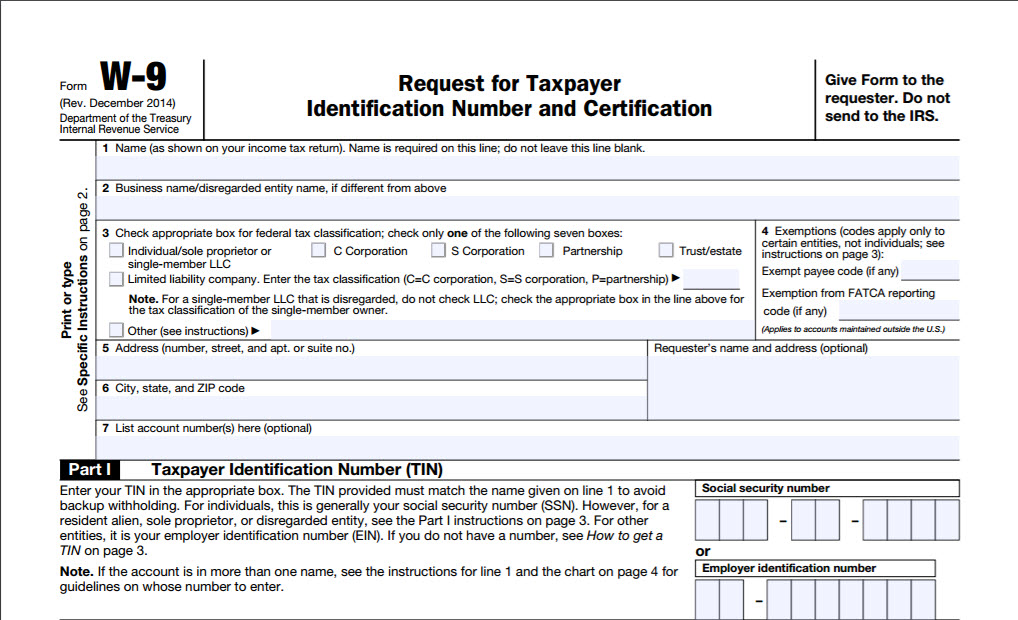 Fill and sign w9 tax form for free