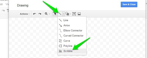 Add signature line in google docs