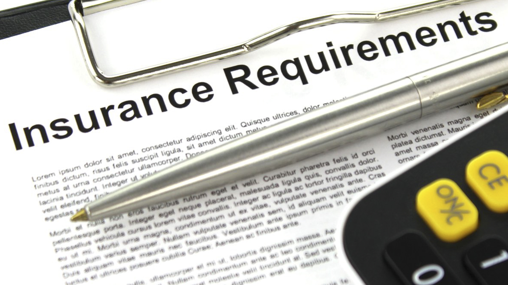 Insurance requirements